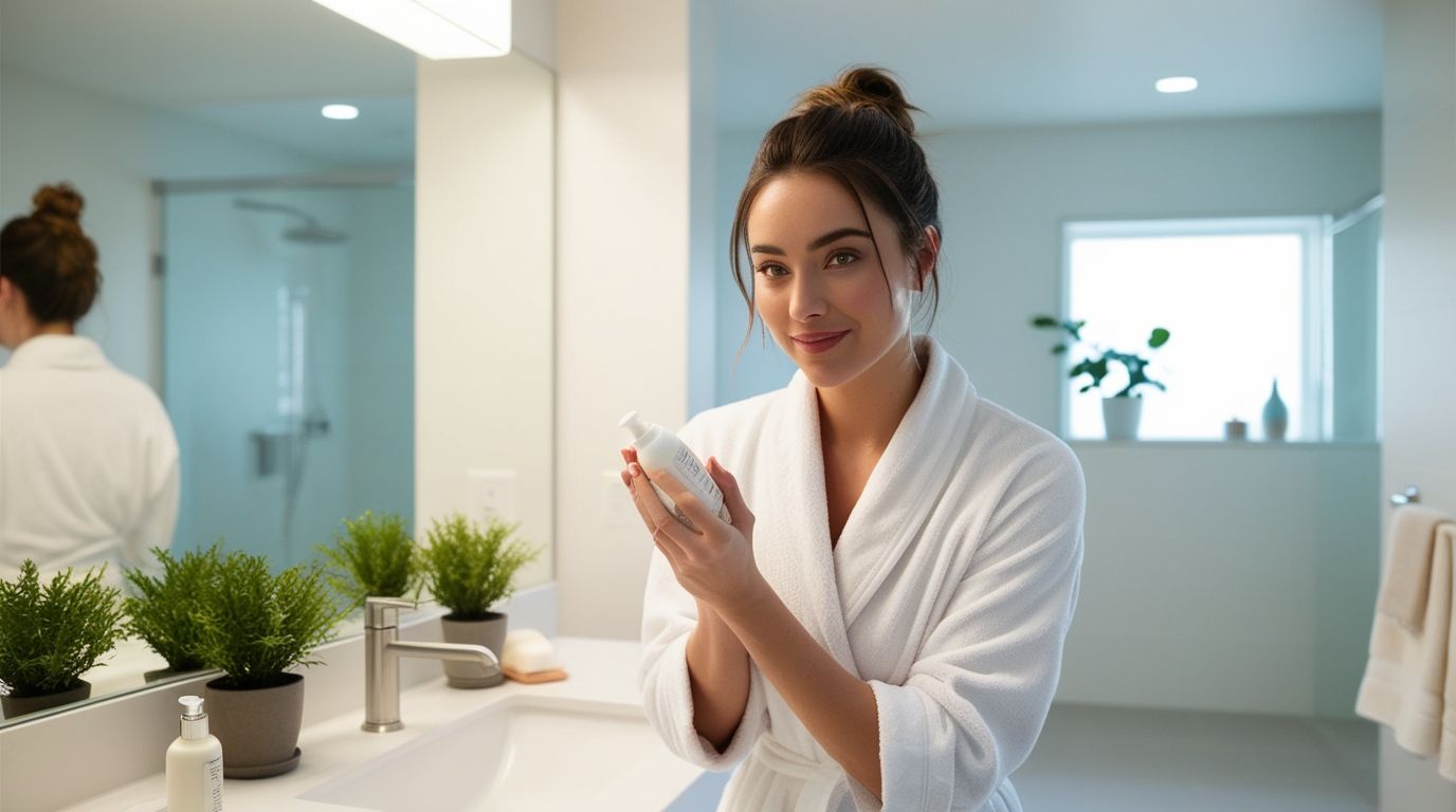 Girl Holding Body Lotion