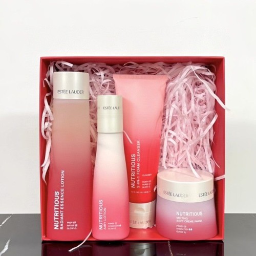 Estee Lauder New Pomegranate 4PCS (Cream 50ml + Cleanser 30ml + Essence 30ml + Lotion 30ml)